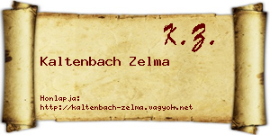 Kaltenbach Zelma névjegykártya